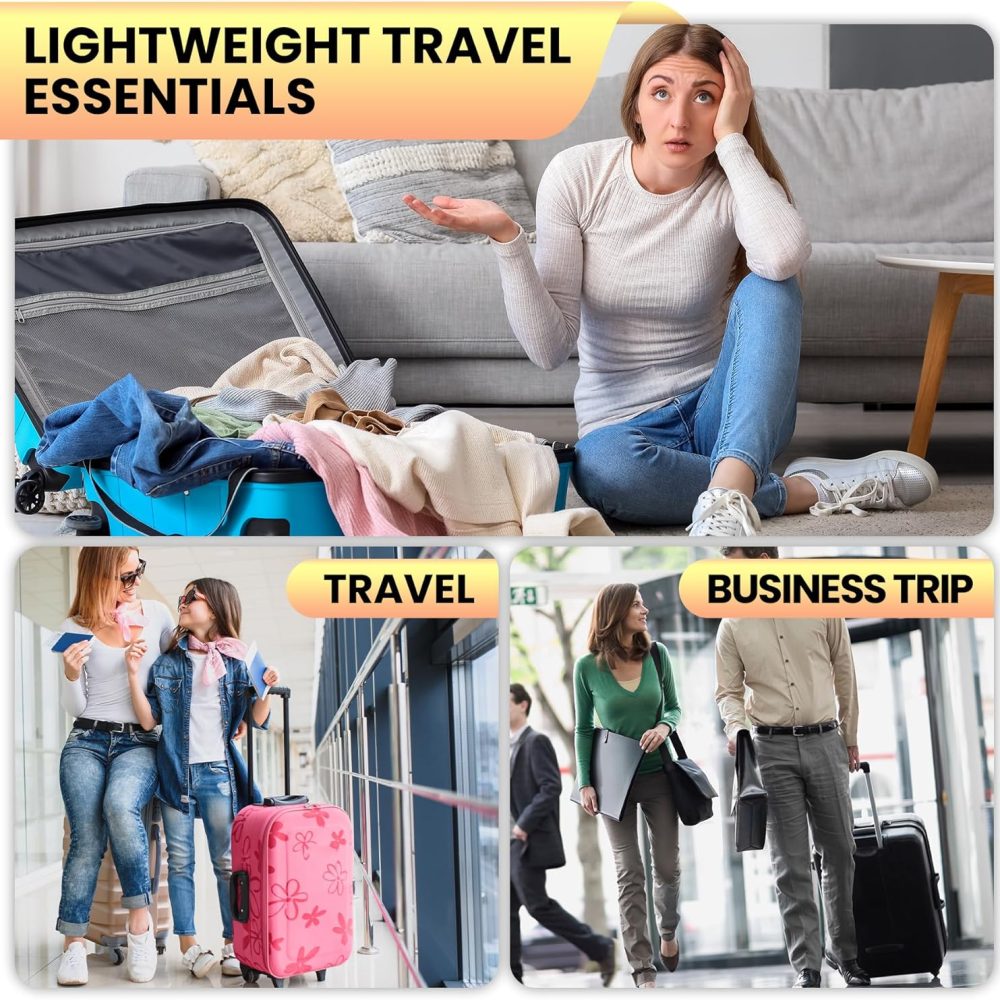 HDKJDPG 4 Set Compression Packing Cubes Travel for Suitcases,Compressible Mesh Packing Cubes for Travel Women Packing Organizers Ultralight - Image 3