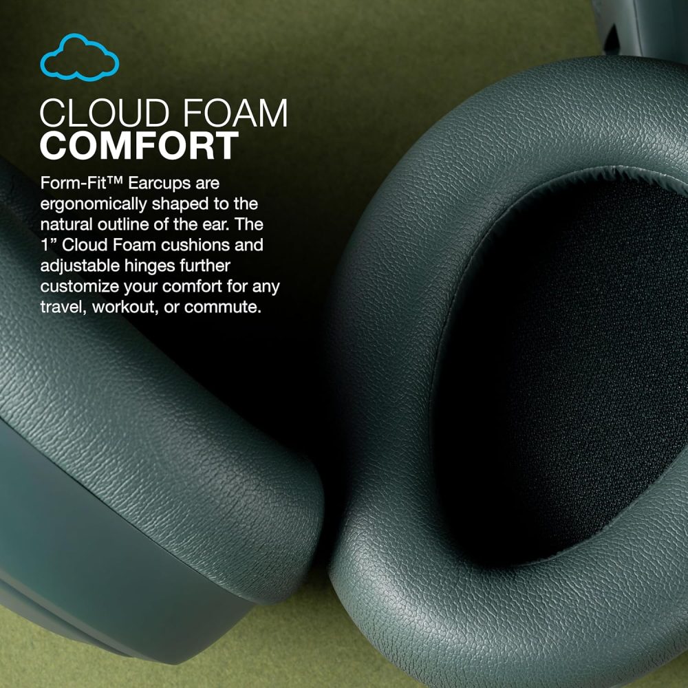 JLab JBuds Lux ANC Wireless Headphones, Sage, Hybrid Active Noise Cancelling, Customizable Sound, Spatial Audio Compatible, Premium Over-Ear Bluetooth Headset - Image 4