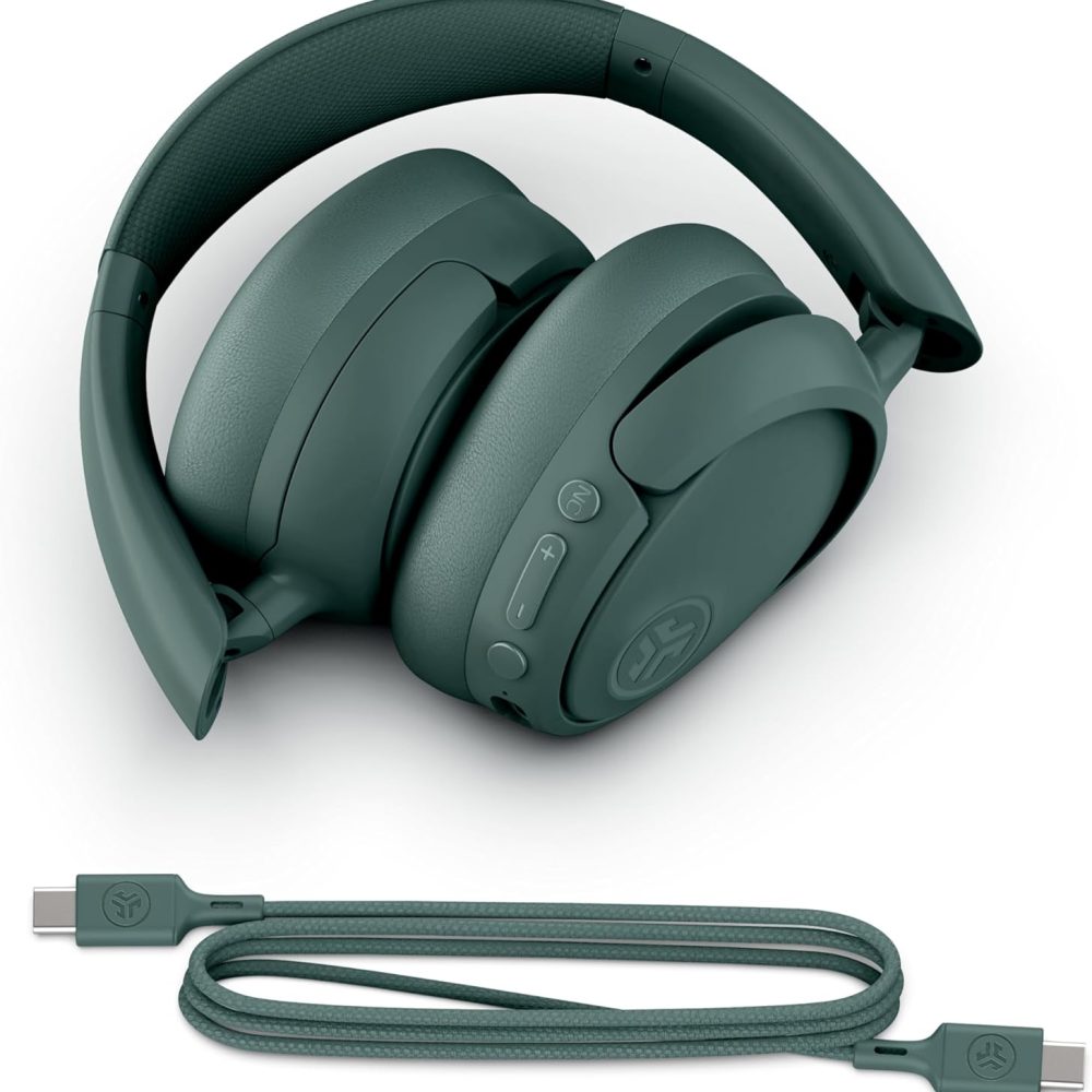 JLab JBuds Lux ANC Wireless Headphones, Sage, Hybrid Active Noise Cancelling, Customizable Sound, Spatial Audio Compatible, Premium Over-Ear Bluetooth Headset - Image 8