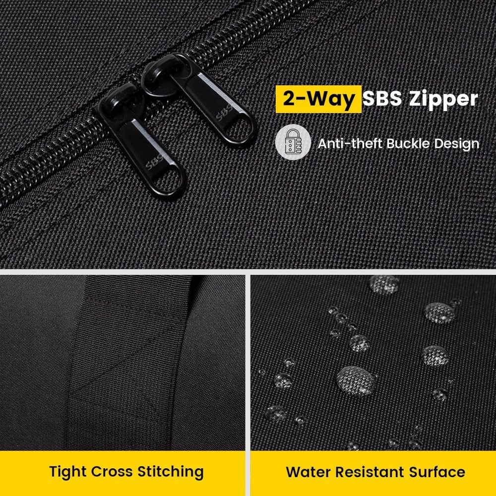 Duffle Bag for Travel - 120L Extra Large Duffel Bag for Men Foldable Camping Bags for Weekender Gear Storage Overnight Tent Sports Moving - Black - Image 4